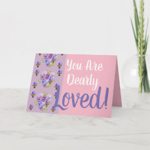 Viola Lilac Fleurs pourpres Vous êtes Lové Carte