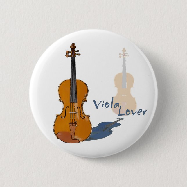 Viola Lover 2 Inch Round Button (Front)