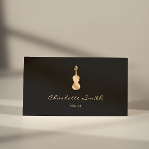 Viola Minimalistic Rose Gold Elegant Business Card