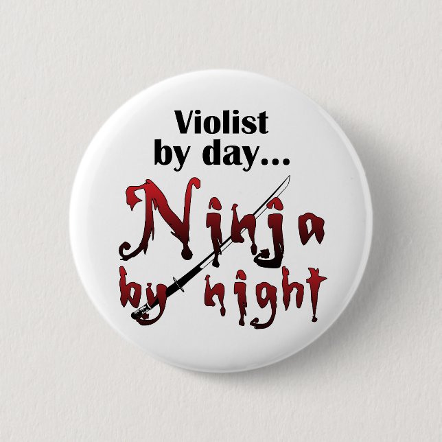 Viola Ninja 2 Inch Round Button (Front)
