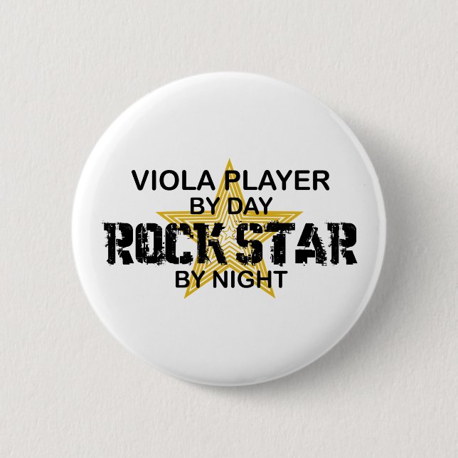 Viola Rock Star by Night 2 Inch Round Button (Front)