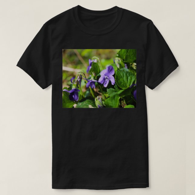 Viola sororia the Wood violet T-Shirt (Design Front)
