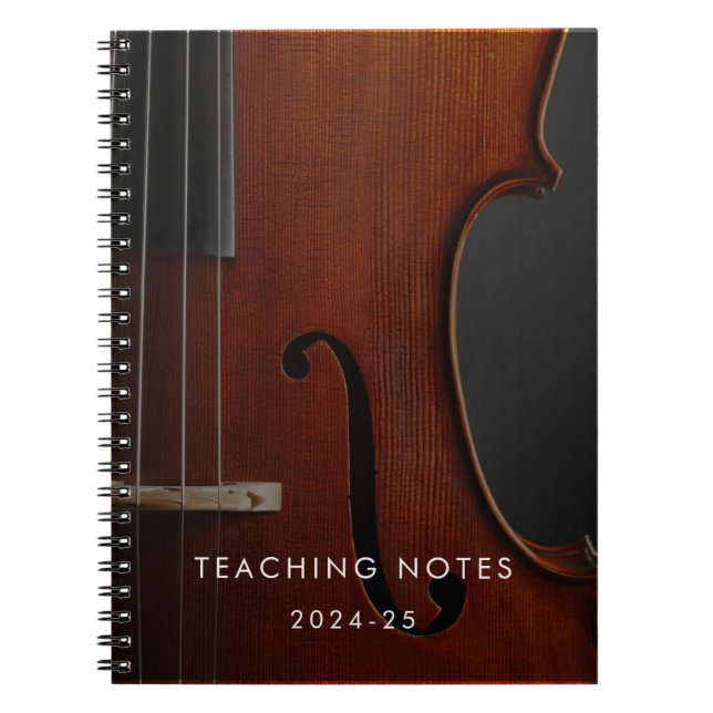 Viola Teacher Music Office Simple Modern Notebook (Front)