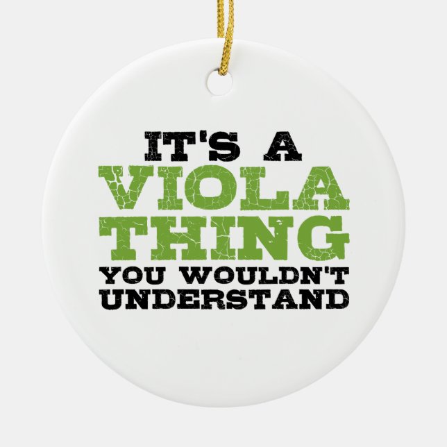 Viola Thing Ceramic Ornament (Front)