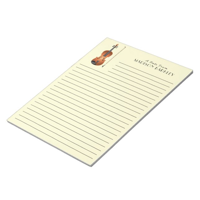 Viola Violin Music Teacher Musician Notepad (Angled)