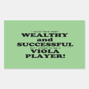 Viola Wealthy & Successful Rectangular Sticker