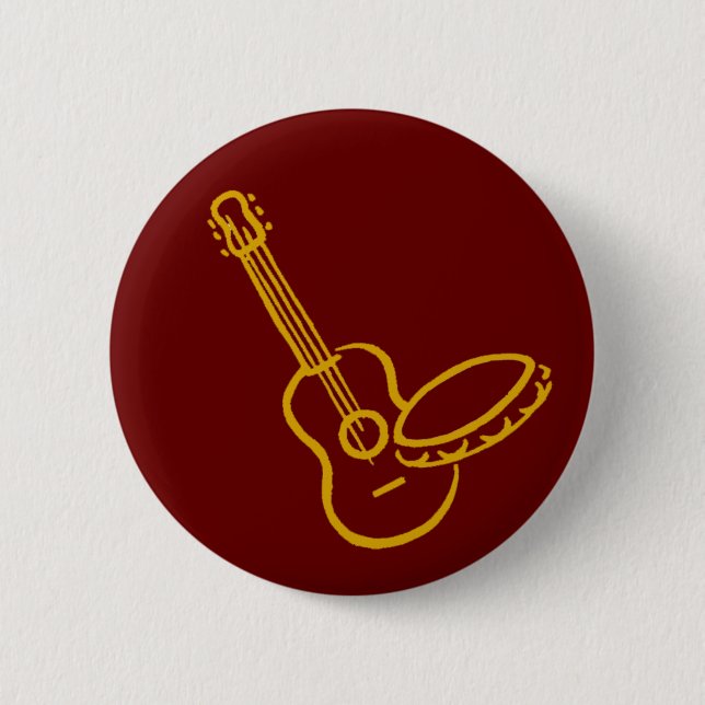 violão e pandeiro 2 inch round button (Front)