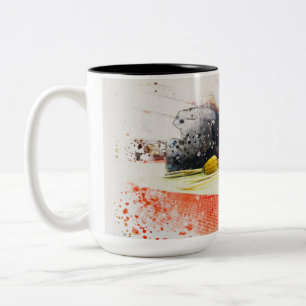 Violence at rest Two-Tone coffee mug