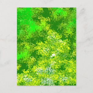 Violent Green Abstract Postcard
