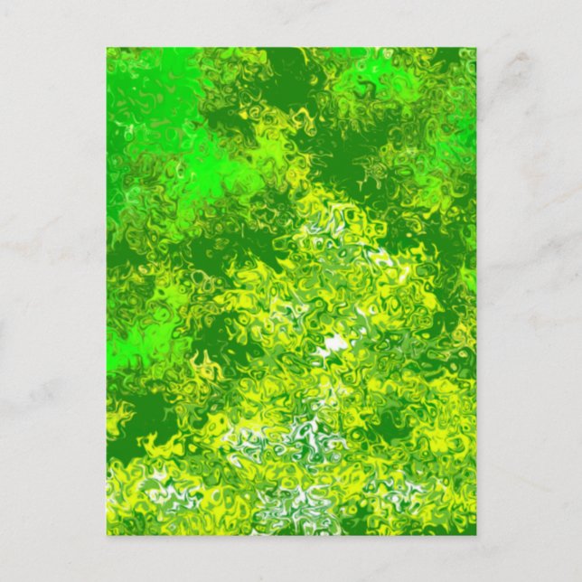 Violent Green Abstract Postcard (Front)
