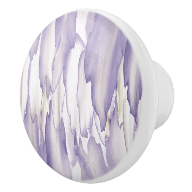 Violent Orchid Ceramic Knob (Right)