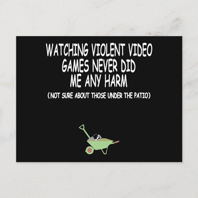 Violent video game postcard (Front)