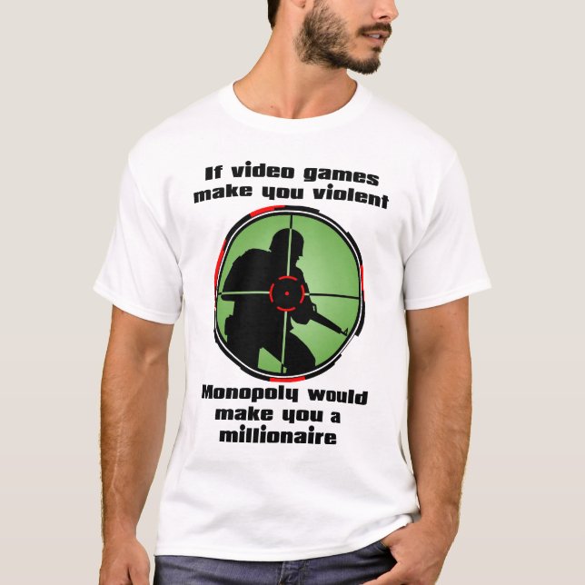 Violent Video Games Funny Shirt (Front)