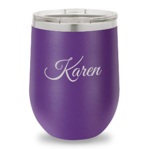 Violet 12 Oz. Paruline à vin isolée
