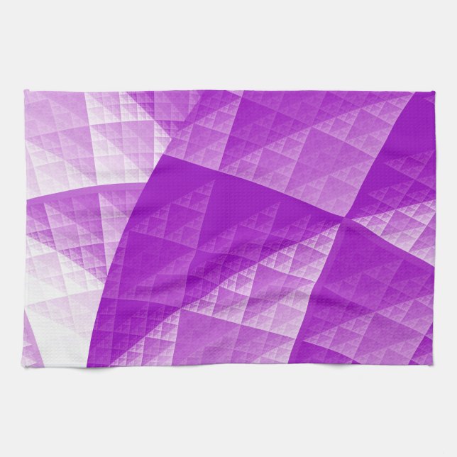 Violet abstract pattern kitchen towel (Horizontal)