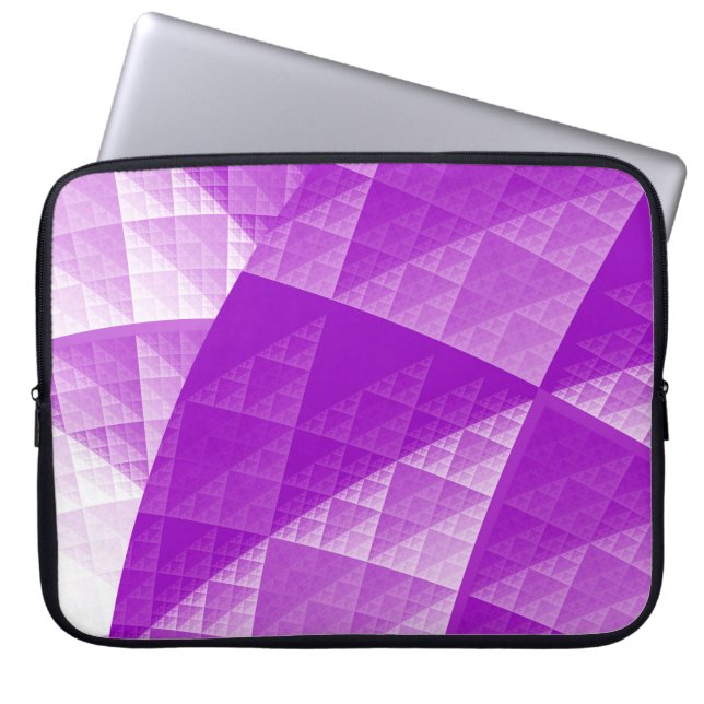 Violet abstract pattern laptop sleeve (Front)
