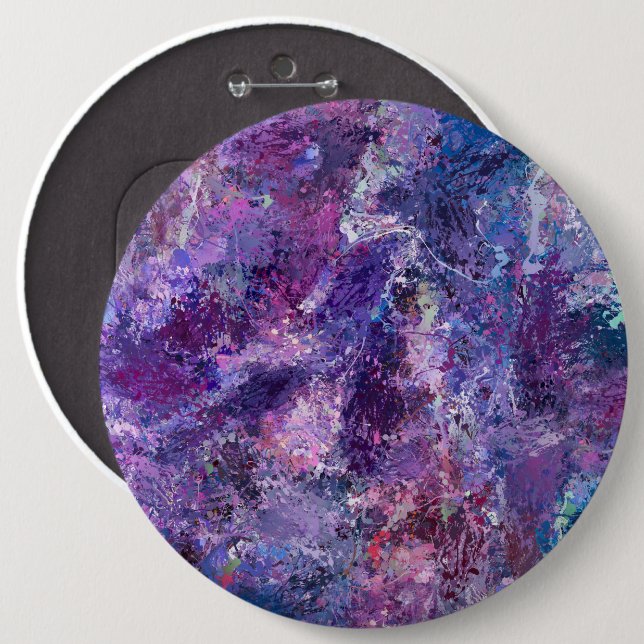 Violet abstraction 6 inch round button (Front & Back)