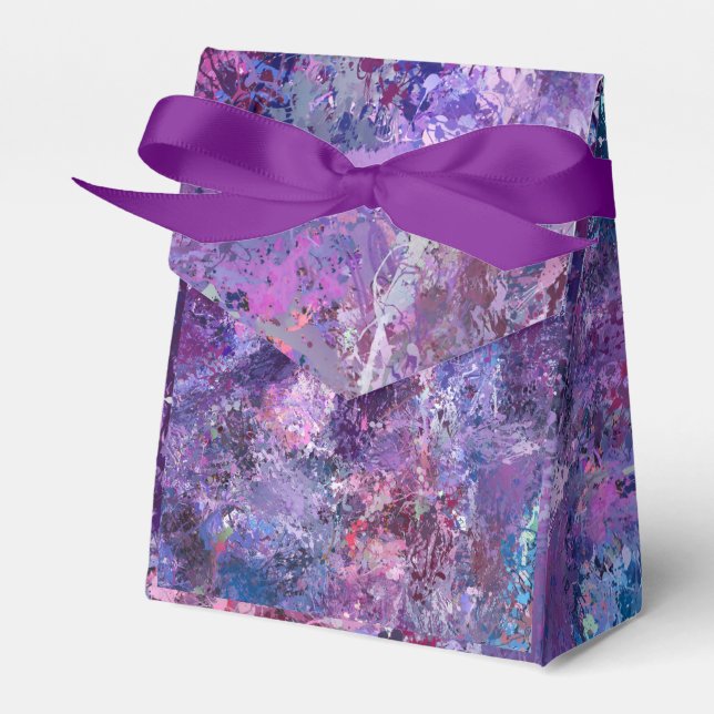 Violet abstraction favor box (Front Side)