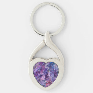 Violet abstraction keychain
