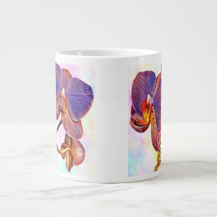 violet and amber orchid large coffee mug