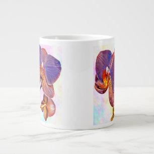 violet and amber orchid large coffee mug