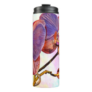 violet and amber orchid thermal tumbler