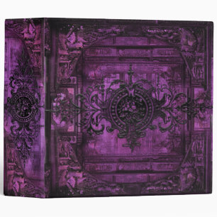 Violet and Black Gothic Victorian Ancient Tome Binder
