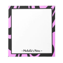 Violet and Black Personalized Notepad
