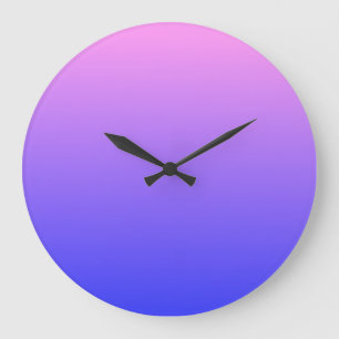 Violet and Blue Gradient Large Clock