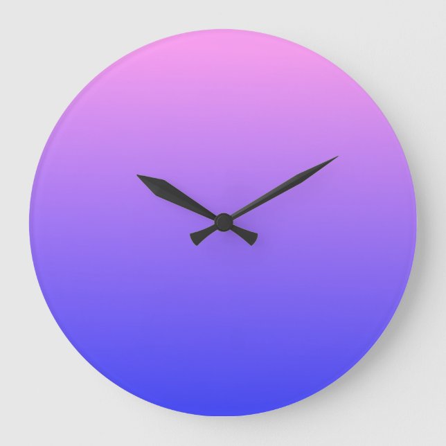 Violet and Blue Gradient Large Clock (Front)