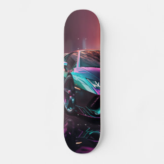 Violet and Blue Tone Sporty Skateboard