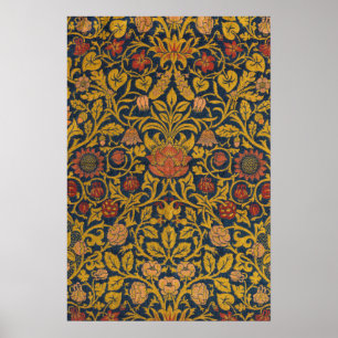 Violet and Columbine by William Morris Poster