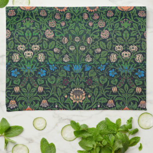Violet and Columbine, William Morris Kitchen Towel