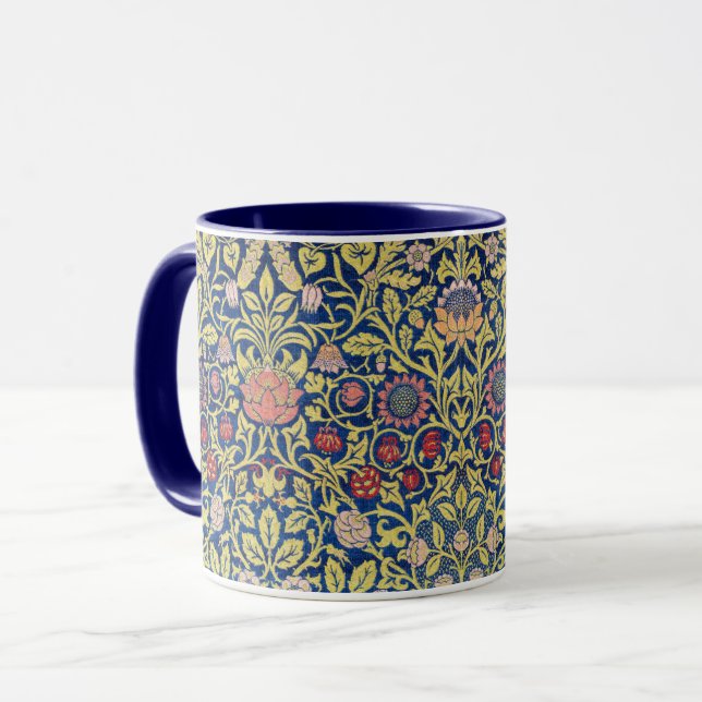 Violet and Columbine, William Morris Mug (Front Left)