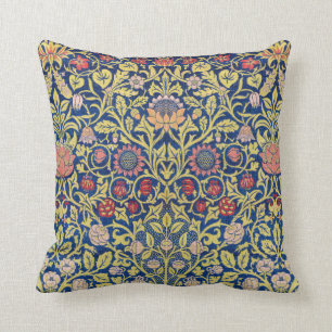 Violet and Columbine, William Morris Throw Pillow