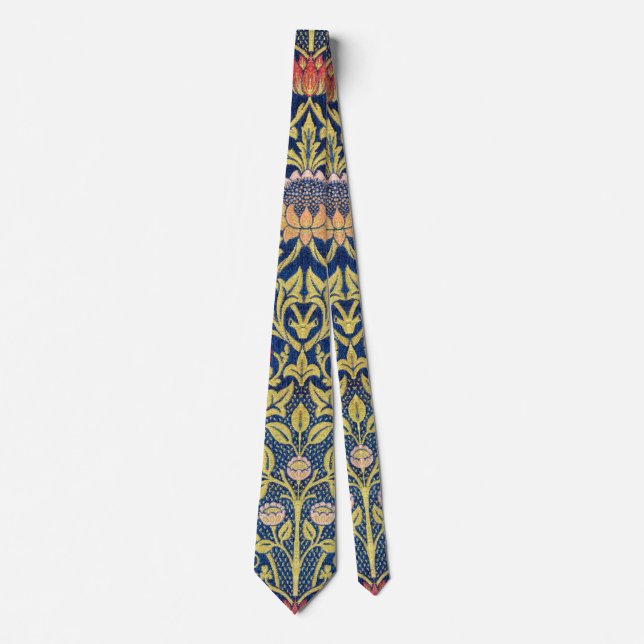 Violet and Columbine, William Morris Tie (Front)