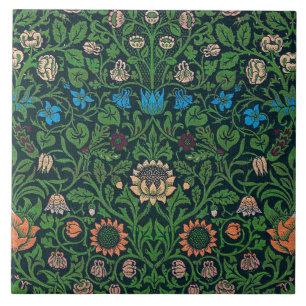 Violet and Columbine, William Morris Tile