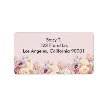 Violet and dusty pink flowers floral