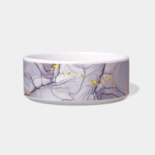 Violet and Gold Marble Bowl