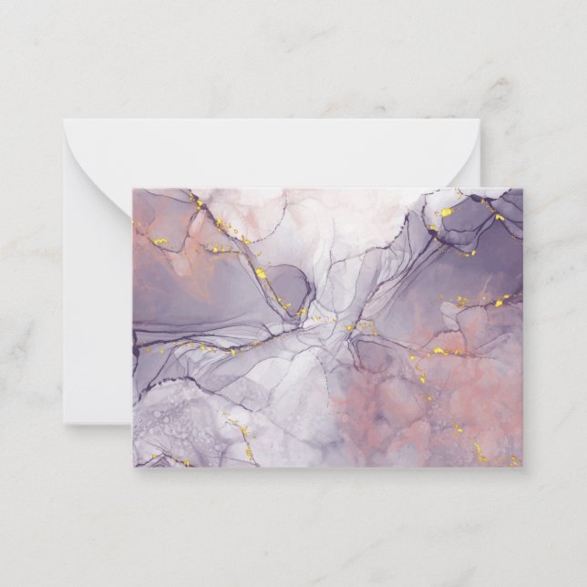 Violet and Gold Marble Card (Front)