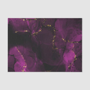 Violet and Golden Marble Tissue Paper