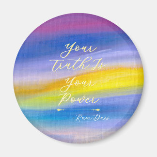 Violet and Golden Ray Abstract Magnet