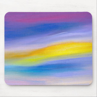Violet and Golden Ray Abstract Mouse Pad