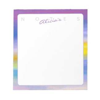 Violet and Golden Ray Abstract Notepad