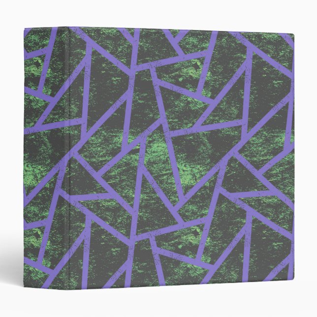 Violet and green mosaic pattern binder (Front/Spine)