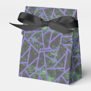Violet and green mosaic pattern favor box