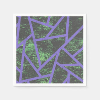 Violet and green mosaic pattern napkin