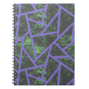 Violet and green mosaic pattern notebook