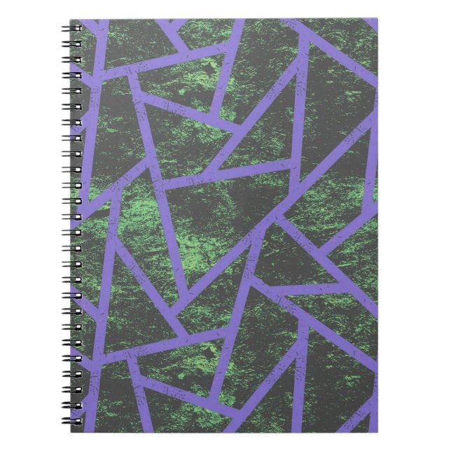 Violet and green mosaic pattern notebook (Front)