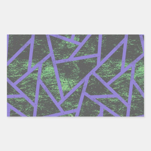 Violet and green mosaic pattern sticker (Front)